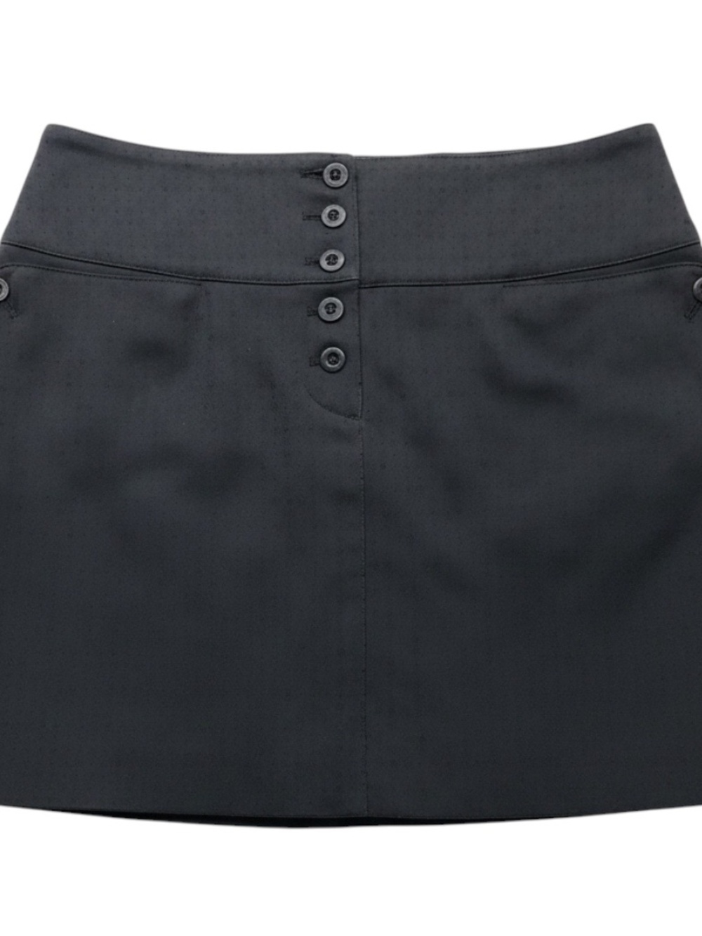 CHLOE VINTAGE BLACK NOIR JACQUARD MINI SKIRT WITH LACE BACK
